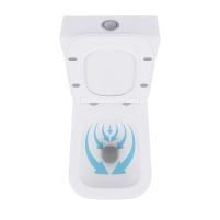 Унитаз-компакт Qtap Crow безободковый с сиденьем Soft-close QT05222170W - 6 фото
