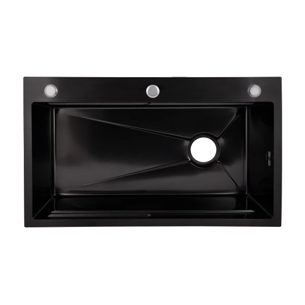 Lidz Handmade H7545B Мойка для кухни интегрированная Decor Black PVD Honeycomb 3,0/1,0 мм LDH7545BDECPVD48373 - 2 фото