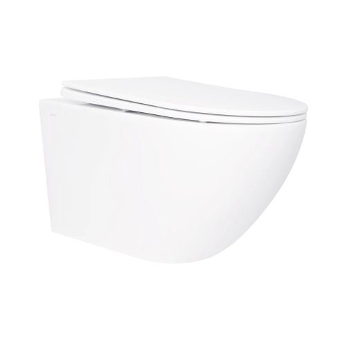 Унітаз підвісний Qtap Robin Mew безобідковий з сидінням Soft-close QT13332381АSW