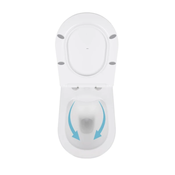 Унитаз подвесной Qtap Swan безободковый с сиденьем Soft-close QT16335178W - 5 фото