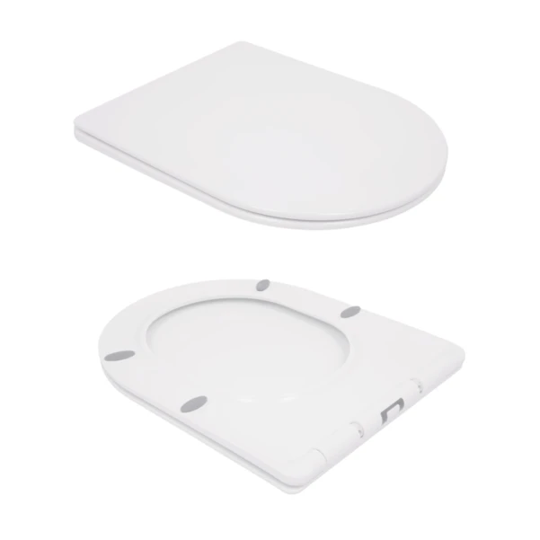 Унитаз подвесной Qtap Swan безободковый с сиденьем Soft-close QT16335178W - 7 фото