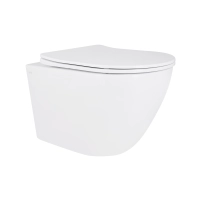 Унитаз подвесной Qtap Robin New безободковый с сиденьем Soft-close QT13332381АSW