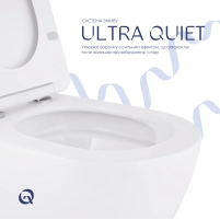 Унитаз подвесной Qtap Robin New безободковый с сиденьем Soft-close QT13332381АSW - 4 фото