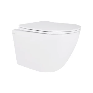 Унітаз підвісний Qtap Robin New Ultra Quiet безобідковий з сидінням Soft-close MATT BLACK QT13332381АSMB