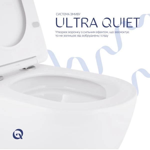 Унитаз подвесной Qtap Robin New безободковый с сиденьем Soft-close QT13332381АSW - 4 фото