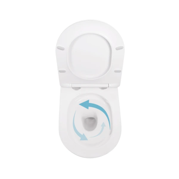 Унитаз подвесной Qtap Robin New безободковый с сиденьем Soft-close QT13332381АSW - 5 фото