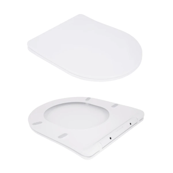 Унитаз подвесной Qtap Robin New безободковый с сиденьем Soft-close QT13332381АSW - 7 фото