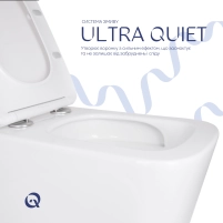 Унітаз підвісний Robin Ultra Quiet 490×365×325 мм, Anthracite, з сидінням Slim Duroplast / Soft-close / Quick Release QT13332381АSAN Qtap - 4 фото