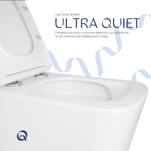 Унітаз підвісний Robin Ultra Quiet 490×365×325 мм, Anthracite, з сидінням Slim Duroplast / Soft-close / Quick Release QT13332381АSAN Qtap - 4 фото