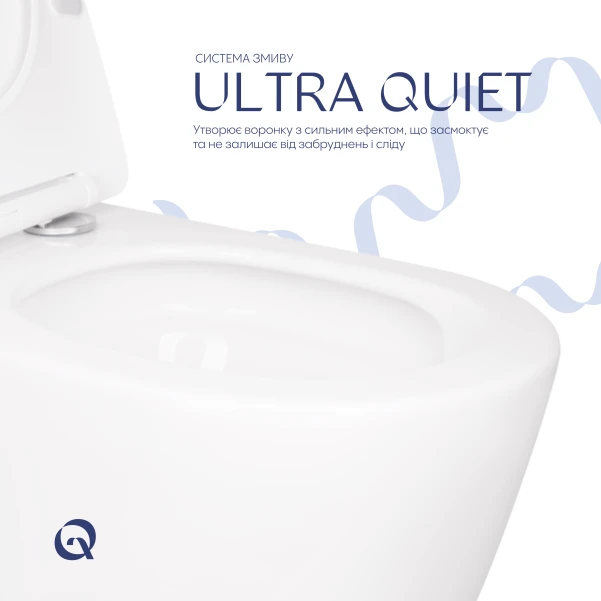 Унитаз подвесной Qtap Scorpio безободковый Ultra Quiet с сиденьем Soft-close QT14332380AW - 5 фото