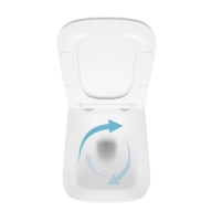 Унітаз підвісний Qtap Gemini безободковий з сидінням Soft-close QT2533076EUQMB - 5 фото