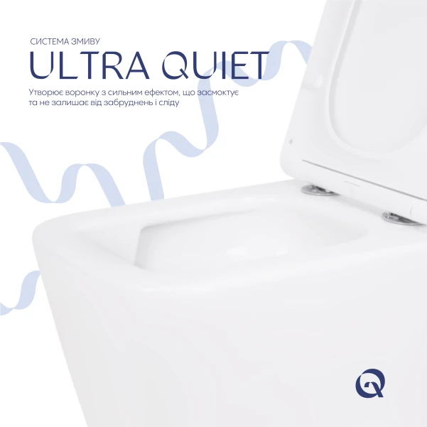 Унітаз підвісний Qtap Gemini безободковий з сидінням Soft-close QT2533076EUQMB - 4 фото