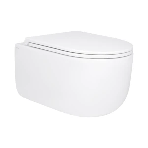Унітаз підвісний Qtap Tern New Ultra Quiet безобідковий з сидінням Soft-close MATT BLACK QT17332303ASMB