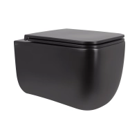 Унитаз подвесной Qtap Gemini безободковый с сиденьем Soft-close QT2533076EUQMB