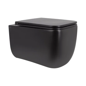 Унитаз подвесной Qtap Gemini безободковый с сиденьем Soft-close QT2533076EUQMB