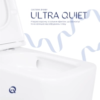 Унітаз підвісний Qtap Jay безобідковий з сідінням Soft-close QT07335175W - 4 фото
