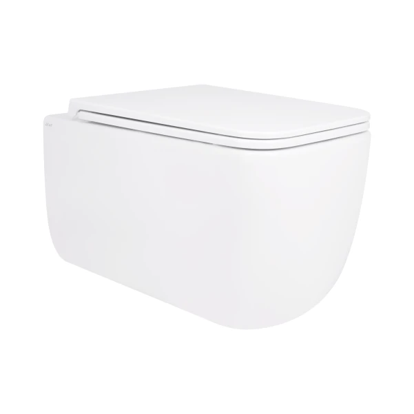 Унітаз підвісний Qtap Jay безобідковий з сідінням Soft-close QT07335175W