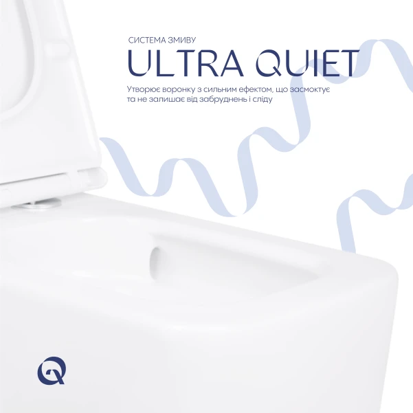 Унітаз підвісний Qtap Jay безобідковий з сідінням Soft-close QT07335175W - 4 фото