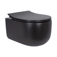 Унитаз подвесной Qtap Taurus безободковый с сиденьем Soft-close QT2433084EUQMB