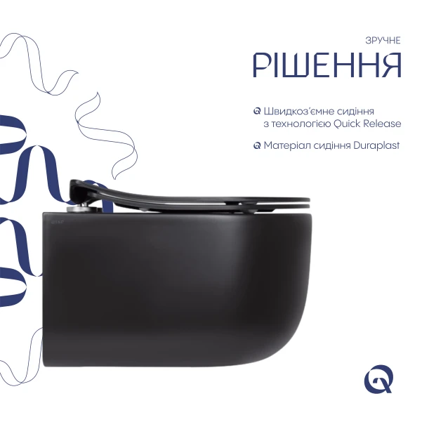 Унітаз підвісний Qtap Taurus безободковий з сидінням Soft-close QT2433084EUQW - 3 фото