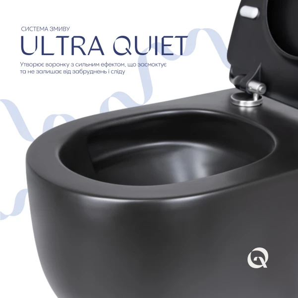 Унітаз підвісний Qtap Taurus безободковий з сидінням Soft-close QT2433084EUQW - 4 фото