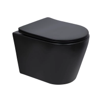 Унитаз подвесной Qtap Scorpio Ultra Quiet с сиденьем с сиденьем Soft-Close MATT BLACK QT14332380AMB