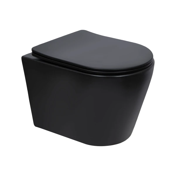 Унітаз підвісний Qtap Scorpio безободковий Ultra Quiet з сидінням Soft-close QT14332380ASW