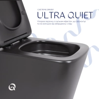 Унітаз підвісний Qtap Tern Ultra Quiet безобідковий з сидінням Soft-close WHITE QT17332303AW - 4 фото