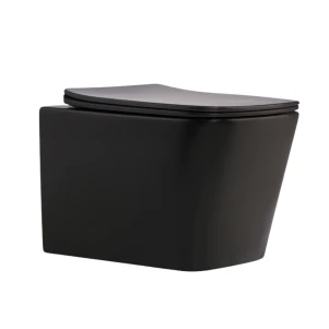 Унитаз подвесной Qtap Tern New Ultra Quiet с сиденьем с сиденьем Soft-Close MATT BLACK QT17332303ASMB