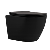 Унитаз подвесной Qtap Robin New Ultra Quiet с сиденьем с сиденьем Soft-Close MATT BLACK QT13332381АSMB