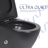 Унітаз підвісний Qtap Robin Ultra Quiet безобідковий з сідінням Soft-close 520x365x365 мм WHITE - 4 фото