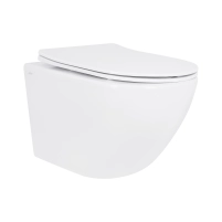 Унітаз підвісний Qtap Jay безобідковий з сідінням Soft-close QT07335176W