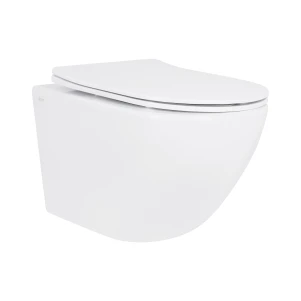 Унітаз підвісний Qtap Jay безобідковий з сідінням Soft-close QT07335176W