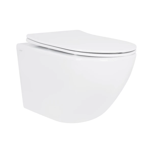 Унітаз підвісний Qtap Jay безобідковий з сідінням Soft-close QT07335176W
