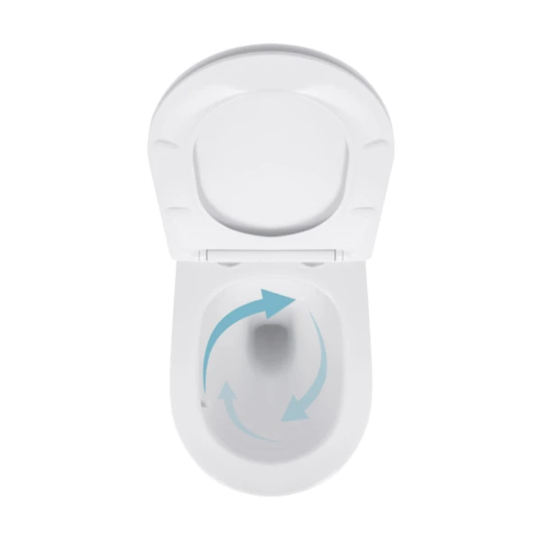 Унітаз підвісний Qtap Jay безобідковий з сідінням Soft-close QT07335176W - 5 фото