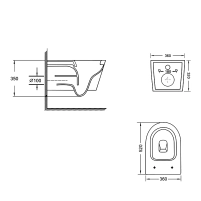 Унитаз подвесной Qtap Swan безободковый с сиденьем Soft-close QT16335180W - 1 фото