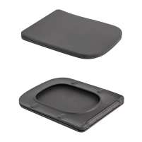 Унитаз подвесной Tern Ultra Quiet 490×365×325 мм, Anthracite, с сиденьем Slim Duroplast / Soft-close / Quick Release QT17332303ASAN Qtap - 7 фото