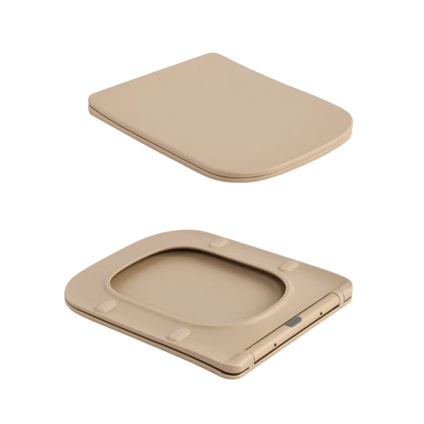 Унитаз подвесной Tern Ultra Quiet 490×365×325 мм, Beige, с сиденьем Slim Duroplast / Soft-close / Quick Release QT17332303ASSB Qtap - 7 фото