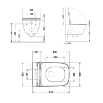 Унитаз подвесной Qtap Robin безободковый с сиденьем Soft-close QT1333046ENRW - 1 фото
