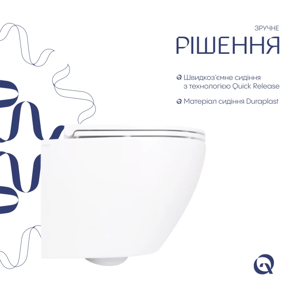 Унитаз подвесной Qtap Robin безободковый с сиденьем Soft-close QT1333046ENRW - 4 фото