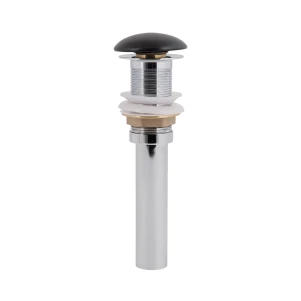 Донний клапан для раковини Qtap PU03O 225х70х70 Matt black з переливом