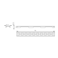 Решетка для линейного трапа Qtap Grate FD700 (NKS) - 1 фото