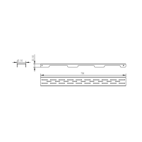 Решетка для линейного трапа Qtap Grate FD800 (BLA) - 1 фото