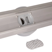 Трап із нержавіючої сталі Qtap Scorpio Tile700 лінійний під плитку (поворотний сифон/сухий затвор) - 4 фото