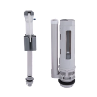 Qtap HY1(Presto)  комплект арматуры для бачка унитаза с двойной круглой кнопкой смыва 4,8 см и клапаном нижней подачи воды, 3/6L CHR - 2 фото