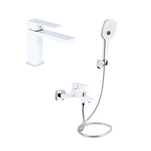 Донний клапан для раковини Qtap F0081 70х70х110 мм White з переливом