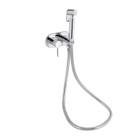 Набор для гігієнічного душу Qtap Inspai-Varius округлий QTSETCRMA021 Chrome/Grey (Set)