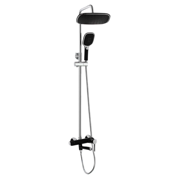 Душова система універсальна Qtap Grand на три споживача (з виливом) QTGRAWCR1004 Chrome/White