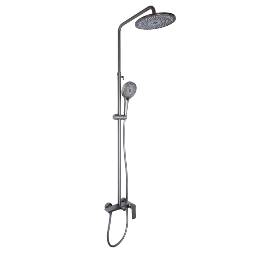 Душова система для кабіни Qtap Capricorn на три споживача (з виливом) 53103KNC Chrome