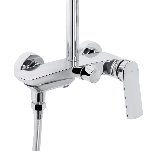 Душова система універсальна Qtap Slavonice на три споживача (з виливом) QTSLA111GMB45905 Gunmetal Black PVD - 3 фото